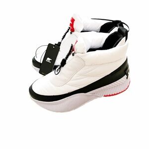 NEW SOREL x prAna Women's Out N About III Puffy Zip White Boot Streetwear Size 6